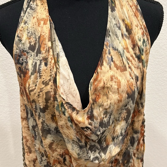 Haute Hippie Sequin Embellished Beaded Sleeveless Silk Blouse Top - Picture 4 of 7